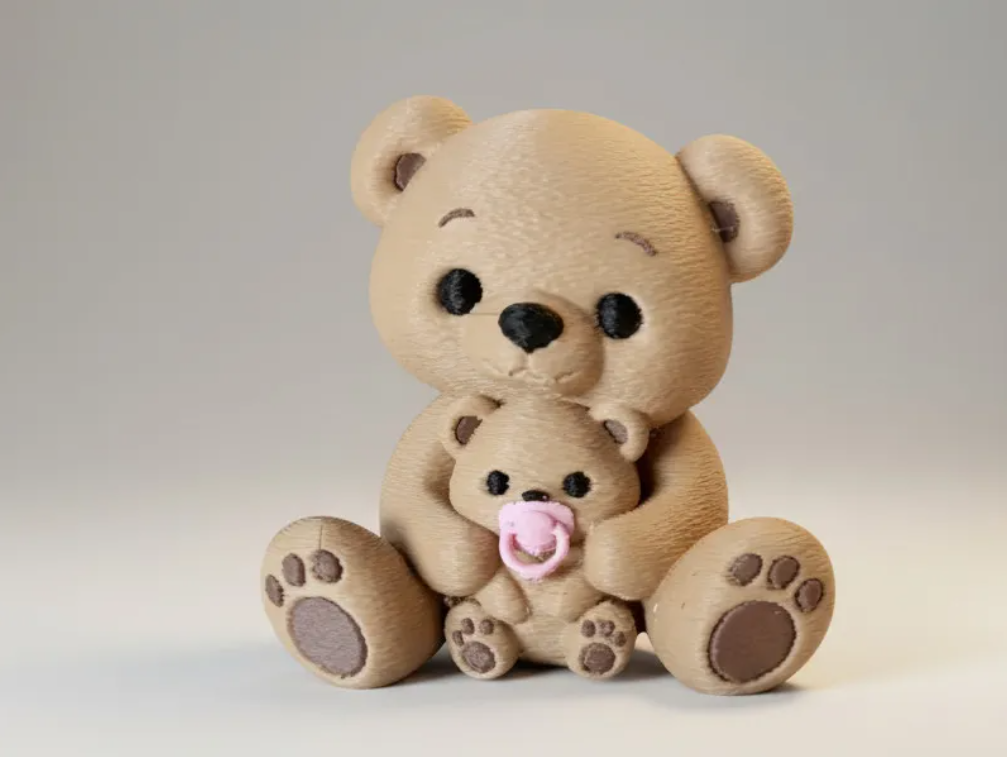 Teddybeer met baby