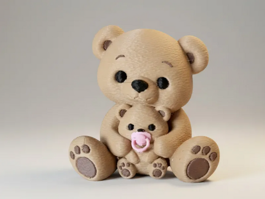 Teddybeer met baby