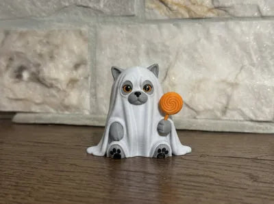Spooky kat met lolly
